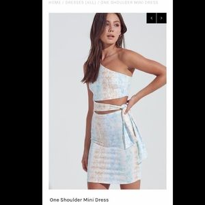 One shoulder mini dress